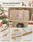 Christmas Bauble Storage Box – Plastic – Sandy Gold – 54 Slots with Lid and Dual Zippers