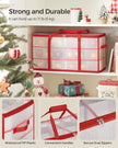 Christmas Bauble Storage Box – Plastic – Sandy Gold – 54 Slots with Lid and Dual Zippers