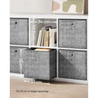 Fabric Storage Boxes – Heathered Grey – Set of 6 – Foldable with Fingerhole