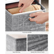 Fabric Storage Boxes – Heathered Grey – Set of 6 – Foldable with Fingerhole