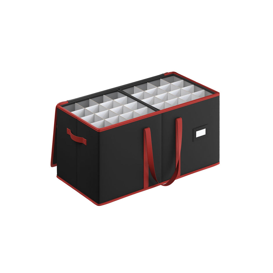 Decorative Storage Box – Fabric – Red – Large Capacity for Christmas Decorations