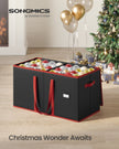 Decorative Storage Box – Fabric – Red – Large Capacity for Christmas Decorations