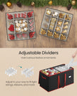 Decorative Storage Box – Fabric – Red – Large Capacity for Christmas Decorations