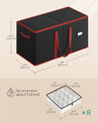Decorative Storage Box – Fabric – Red – Large Capacity for Christmas Decorations