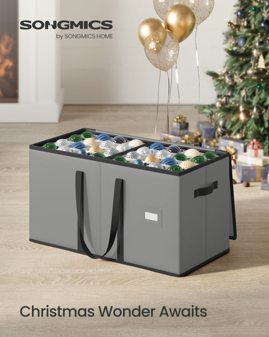 Decorative Storage Box – Fabric – Red – Large Capacity for Christmas Decorations