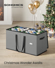 Decorative Storage Box – Fabric – Red – Large Capacity for Christmas Decorations