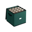 Christmas Decoration Storage Box – Non-Woven Fabric – Clear – 64 Slots, Stackable with Lid and Adjustable Dividers
