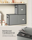 Christmas Decoration Storage Box – 600D Oxford – Dove Grey – Stackable with 4 Drawer Trays and 64 Slots