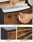 Set of 6 Foldable Storage Cubes – Oxford and Non-Woven Fabric – Rustic Brown and Black – Convenient Handle