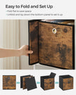Foldable Storage Cubes – Oxford & Non-Woven Fabric – Rustic Brown & Black – Set of 6, 33cm Size with Handles