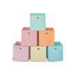 Set of 6 Collapsible Storage Cubes – Fabric – Rainbow – Perfect for Cube Storage Units