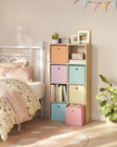 Set of 6 Collapsible Storage Cubes – Fabric – Rainbow – Perfect for Cube Storage Units