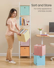 Set of 6 Collapsible Storage Cubes – Fabric – Rainbow – Perfect for Cube Storage Units