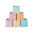 Set of 6 Collapsible Storage Cubes – Fabric – Rainbow – Fits Standard Cube Storage Units