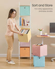 Set of 6 Collapsible Storage Cubes – Fabric – Rainbow – Fits Standard Cube Storage Units