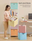 Set of 6 Collapsible Storage Cubes – Fabric – Rainbow – Fits Cube Storage Unit