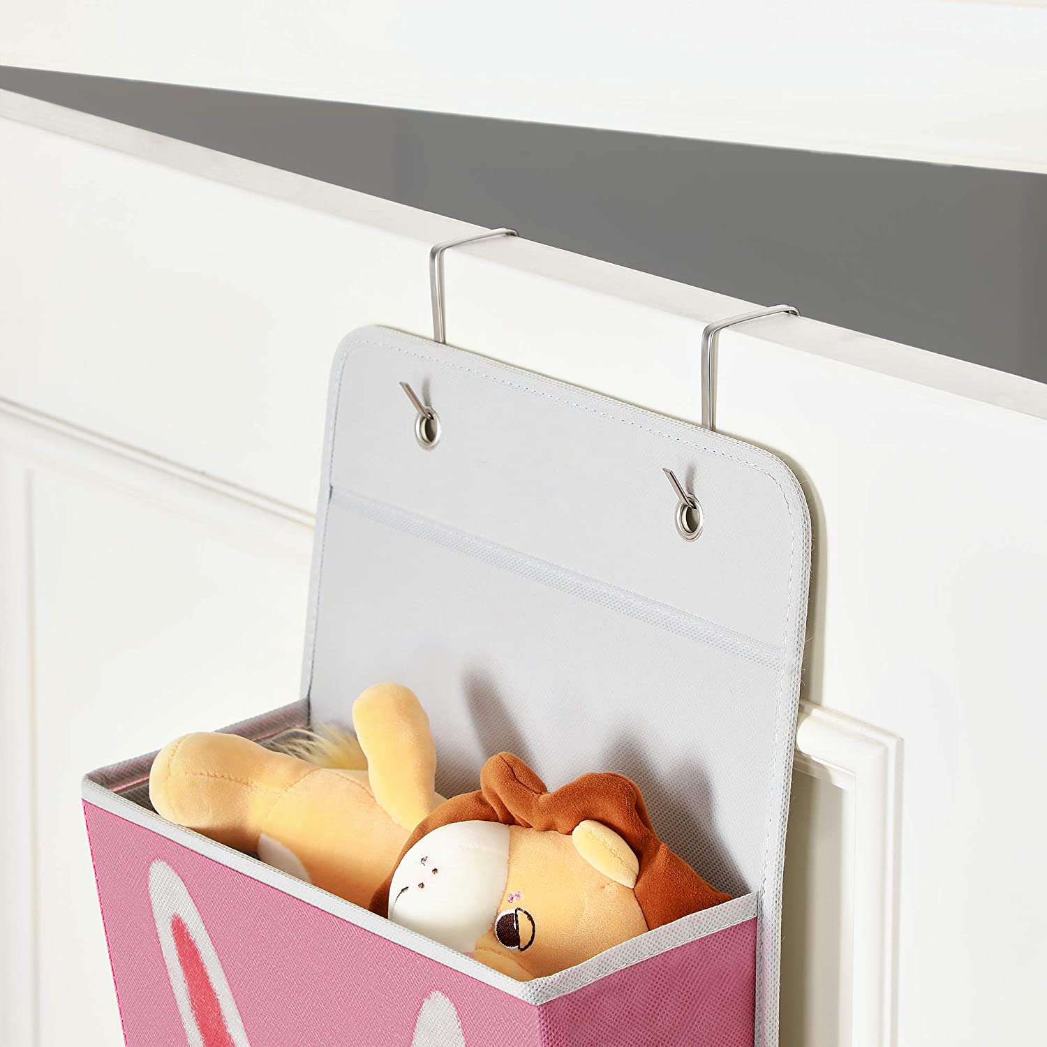 Over-the-Door Organizer – Fabric – Multicolor – Animal Theme with 3 Pockets and 2 Hooks