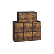 Foldable Storage Cubes – Fabric – Rustic Brown and Ink Black – Set of 8, Ideal for Organizers and Shelves