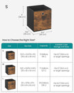 Foldable Storage Cubes – Fabric – Rustic Brown and Ink Black – Set of 8, Ideal for Organizers and Shelves