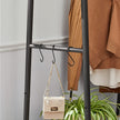 Heavy-Duty Clothes Rack – Steel – Rustic Brown and Black – Includes Shelves and S-Hooks