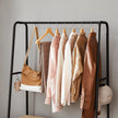 Heavy-Duty Clothes Rack – Steel – Rustic Brown and Black – Includes Shelves and S-Hooks
