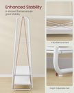 Clothes Rail – Steel – Cloud White and Matte White – Heavy-Duty with 2 Shelves and 6 S-Hooks