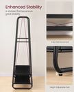 Clothes Rail – Steel – Ebony Black and Matte Black – Heavy-Duty with 2 Shelves and 6 S-Hooks