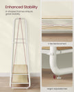 Clothes Rail – Steel – Rustic Brown and Black – Heavy-Duty with 2 Shelves and 6 S-Hooks