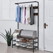 Stackable Storage Boxes – Metal Frame – Grey – Set of 3 with Lid and Magnetic Closure