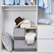 Stackable Storage Boxes – Metal Frame – Grey – Set of 3 with Lid and Magnetic Closure