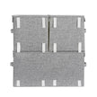 Stackable Storage Boxes – Metal Frame – Grey – Set of 3 with Lid and Magnetic Closure