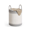 Laundry Hamper – Fabric – Dove Grey – 60 L with Lid and Handles