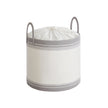 Laundry Hamper – Fabric – Dove Grey – 90 L with Lid and Drawstring
