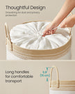 Laundry Hamper – Fabric – Camel Brown – 90 L with Lid and Drawstring Closure