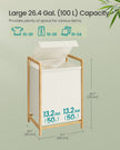 2-Compartment Laundry Basket - 100L - Bamboo Frame - Reinforced Lid - Removable Bag