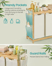 3-Compartment Laundry Hamper – Fabric – Cream White – 150L Capacity with Shelf and Side Pockets