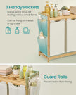 4-Compartment Laundry Basket – Fabric – Cream White – With Shelf and Side Pockets