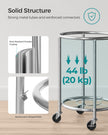 Laundry Trolley – Steel Frame – Gray – 110L Capacity with Removable Bag and Wheels