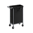 Laundry Basket – Steel – Ink Black – 90L with Removable Liner and Wheels