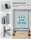 Laundry Basket – Steel – Ink Black – 2-Compartment with Removable Liner and Wheels
