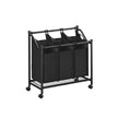 Rolling Laundry Sorter – Fabric – Ink Black – 3 Removable Bags