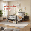 Single Bed Frame – Metal – Ink Black – Easy Assembly, Fits 190 x 90 cm Mattress