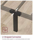 Single Metal Bed Frame – Metal – Black – No Box Spring Needed, Fits 90 x 190 cm Mattress