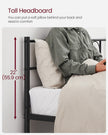 Double Bed Frame – Metal – Matte Black – Sturdy Support with Easy Assembly