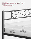 Double Bed Frame – Metal – Matte Black – Sturdy Support with Easy Assembly