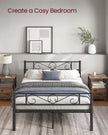 Double Bed Frame – Metal – Matte Black – Sturdy Support with Easy Assembly