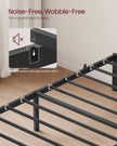 Single Metal Bed Frame – Steel – Ink Black – Easy Assembly, Modern Design, 90 x 190 cm