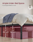 Single Metal Bed Frame – Steel – Ink Black – Easy Assembly, Modern Design, 90 x 190 cm