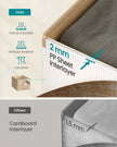 Collapsible Storage Boxes – Fabric – Sand Beige – Set of 3 with Handles and Label Holders