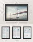 A4 Collage Picture Frame – Wood – Black – Includes 6 Mats and Shadow Box with Push Pins
